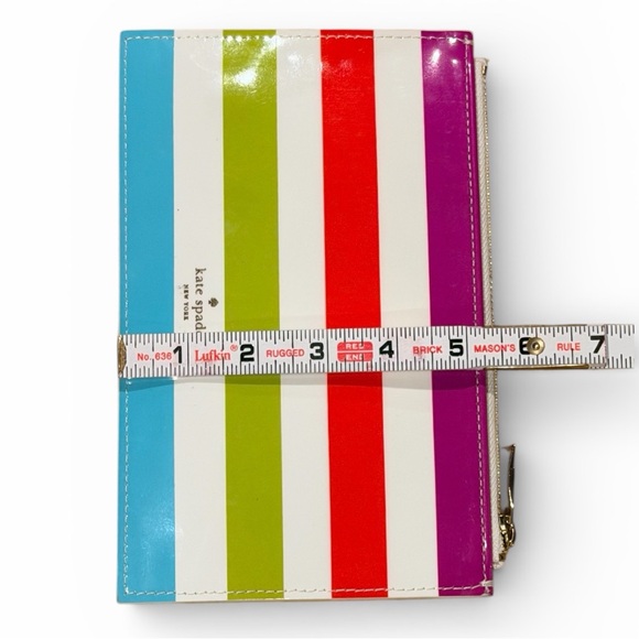 Kate Spade Striped Multicolor Zippered Pouch Clutch - Picture 7 of 7